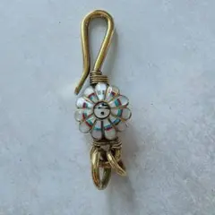 J484】ズニ族 インレイ レインボーダンサー キーリング - メルカリ
