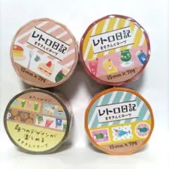 わたしびより　マスキングテープ4点古川紙工 クリームソーダ カフェ レトロ日記のサムネイル