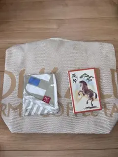 カルディ 福袋 2026 トートバッグ　手ぬぐいエコバッグ　もへじ　新品