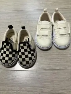 VANS ベビースニーカー2足セット チェッカー・クリーム