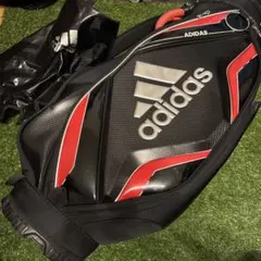 ADIDAS ゴルフキャディバッグ 黒/赤