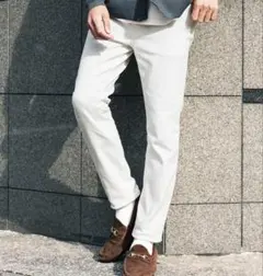 ストレッチ スキニーパンツ 　スリムフィット ホワイト