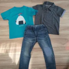 ​mont-bellTシャツ＆ポロシャツ＆BREEZEパンツ 3点セット 110