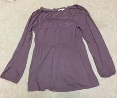 UNIQLO レディース　長袖　カットソー　パープル