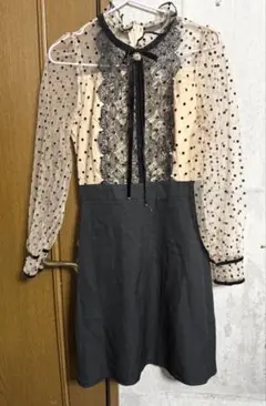 パーティードレス ドット シースルーワンピース キャバドレス