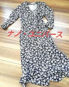 未使用新品　　nano・universe　　カシュクールワンピース