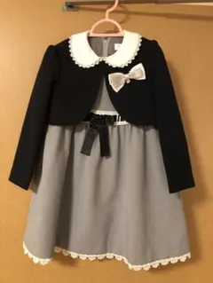 CHOPIN ショパン　フォーマルドレス 黒・グレー 襟付き