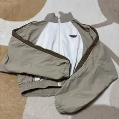 ロデオクラウンズ ナイロン×ジャージトラックジャケット ベージュ M