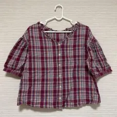 チェック柄セットアップ　トップス　スカート