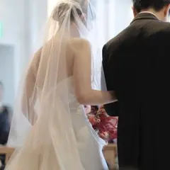 【流行りの切りっぱなし風】ウェディングベール　二重ベール　ベールダウン用　結婚式