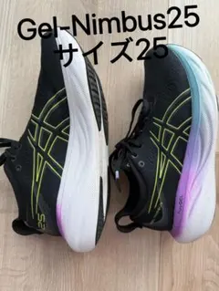 中古アシックスレディース GEL-NIMBUS 25ランニングシューズ 25cmのサムネイル
