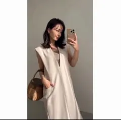 anuans ストレートジャンスカ　エクリュS