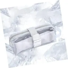 おしゃれポーチ 筆箱 女の子 クリアペンケース 化粧ポーチ クリアポーチ グレー