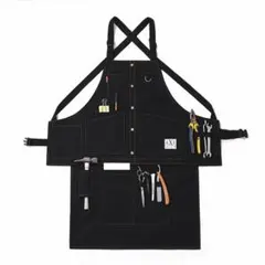 ワークエプロン 厚手 多機能 男女兼用 ブラウン DIY キャンプ 焚き火のサムネイル