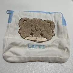 mikko characters もこもこポーチ　ラテ　LATTE ポーチ