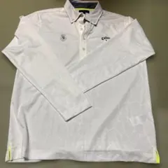 CAVALLO ホワイト 長袖ポロシャツ