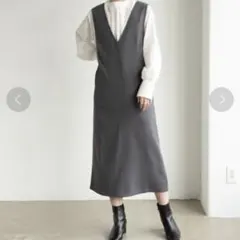 ボリュームスリーブ ロングワンピース