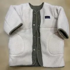 【超美品】❁⃘90サイズ❁⃘BEAMS MINIボアジャケット カーキ×アイボリー❁⃘のサムネイル