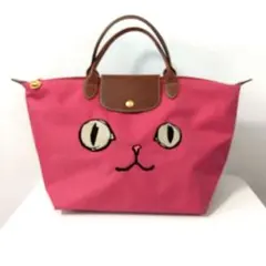 パリ限定!　ロンシャン ミャオ 猫　トートバッグ　ピンク