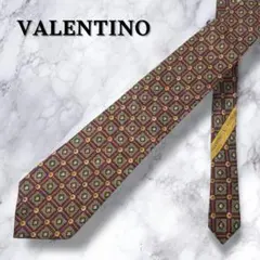 【新品】VALENTINO ヴァレンティノ シルク100% ネクタイ 幾何学模様