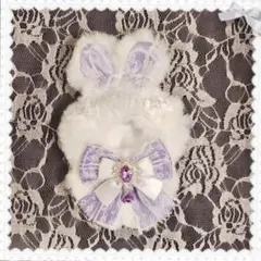うさぎ耳ぬい服　10cm用　パープル　立ち耳