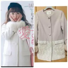 レッセパッセ♡美品異素材切り替えコートのサムネイル