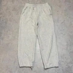 【極美品】厚手裏毛スウェットパンツ L オフホワイト 男女兼用