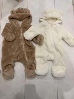 【着用一回　美品】フリース クマ耳フード付きアウター