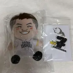 ソフトバンクホークス 中村晃選手 ぬいぐるみ ピカチュウキーホルダー セット