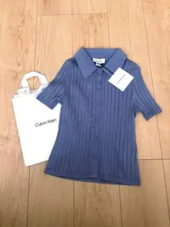 Calvin Klein Jeans リブニット 半袖ポロシャツ XSのサムネイル
