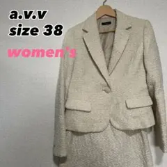 a.v.v スーツ　スカート　クリーム色　38 入学式　卒業式