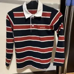 mont-bell WIC.ラガーシャツ　ストライプ　140サイズ