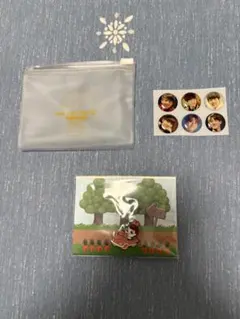 BTS ジョングク ピンバッジ ステッカー ポーチセット