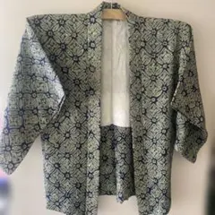 羽織 絞り 緑色