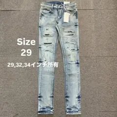 mnml ミニマル【新品未使用】X165ペイズリーストレッチスキニーデニム 29