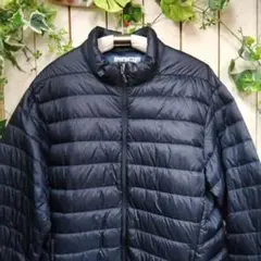 MK229★軽量★黒いキルティングダウンジャケット★サイズLL