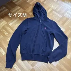 【未使用】レディース　ポロ・ラルフローレン ニットパーカー ネイビー　サイズM