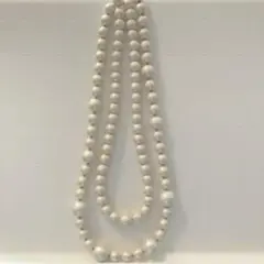 コットンパールネックレス　2連