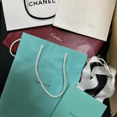 ショッパー カルティエ　ティファニーチャーム付き　CHANEL ミキモト
