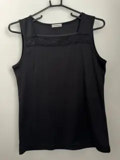 Lacifonelli　黒 レース インナー タンクトップ L 未使用