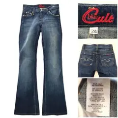 2723 BLUE CULT USA製 ローライズ ブーツカット デニム W24のサムネイル