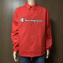 【古着・未使用品】Champion ロゴ刺繍コーチジャケット