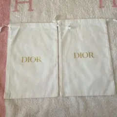 DIOR ディオール シューズ保存袋 シューズケース 2枚セット 巾着 保存袋のサムネイル