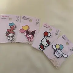 マイメロディ・クロミ・キティ ワッペン4個セット