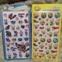 新作！ミニオン・ズートピア立体シールセット