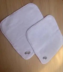 今治製タオルハンカチ2枚　15×15cm くるま　お受験、お教室用ハンカチ