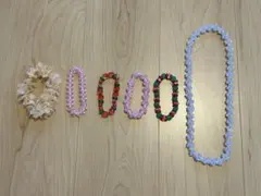 可愛い✨　カラフルビーズネックレス・ブレスレットセット　ハンドメイド