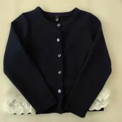 ネイビー フリル付き カーディガン 120