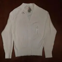 新品  ユニクロ S コットンカシミヤ リブカーディガン  レディース