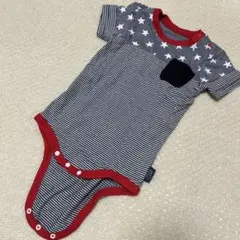ストライプ 星柄 ロンパース 80〜90cm